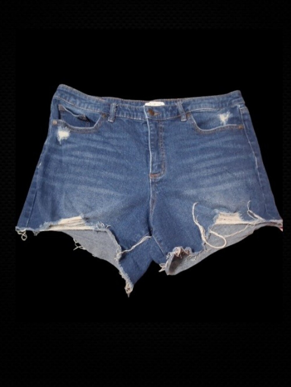 Clothes: Women Sofia Vergara Blue Jean Short Shorts (14)